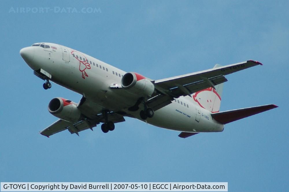 G-TOYG, 1998 Boeing 737-36N C/N 28872, BMI baby - Landing