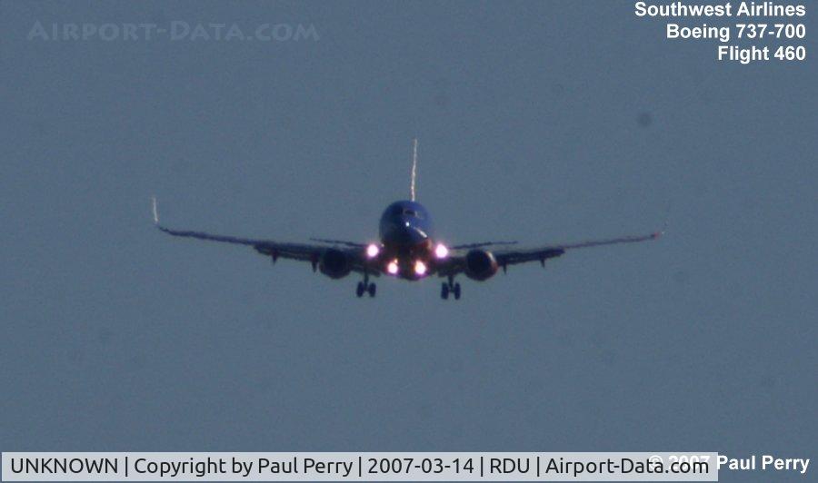 UNKNOWN, Boeing 737 C/N Unknown, Southwest flight turning on final