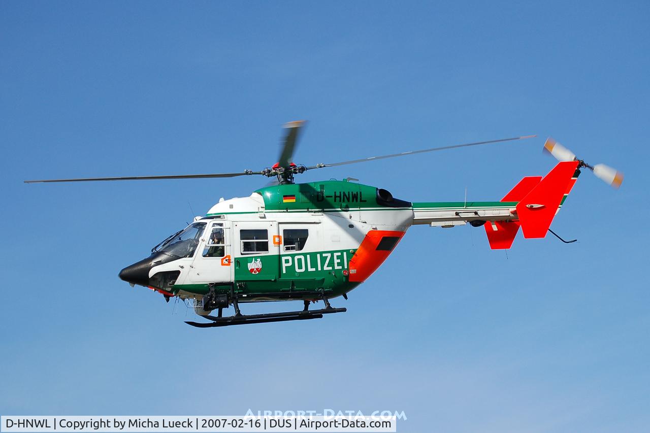 D-HNWL, Eurocopter-Kawasaki BK-117A-3 C/N 7212, At Düsseldorf airport