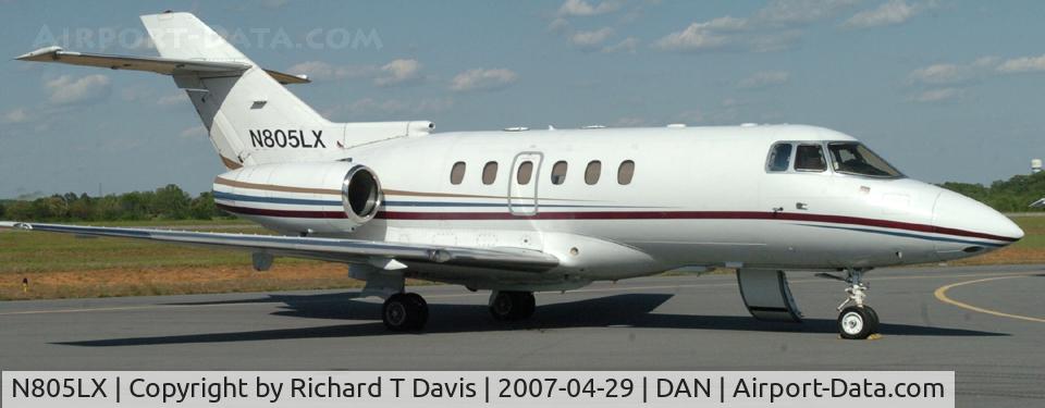N805LX, 1998 Raytheon Hawker 800XP C/N 258374, 1998 Raytheon Hawker 800XP in Danville Va.