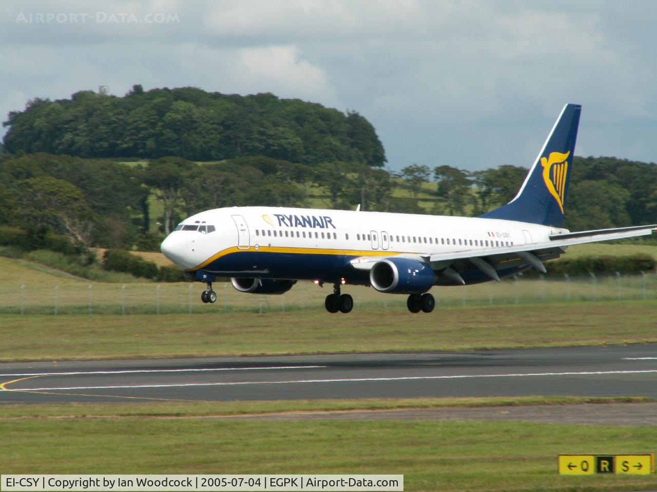 EI-CSY, 2002 Boeing 737-8AS C/N 32779, B737 8AS/Ryanair/Prestwick