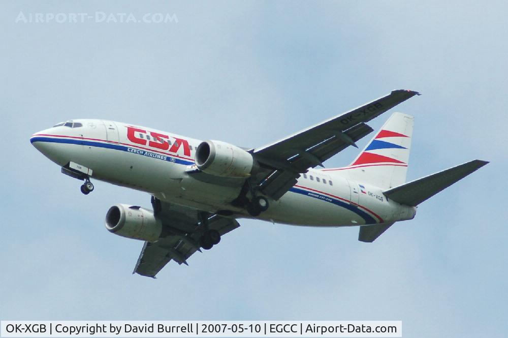 OK-XGB, 1992 Boeing 737-55S C/N 26540, Czech Airlines - Landing
