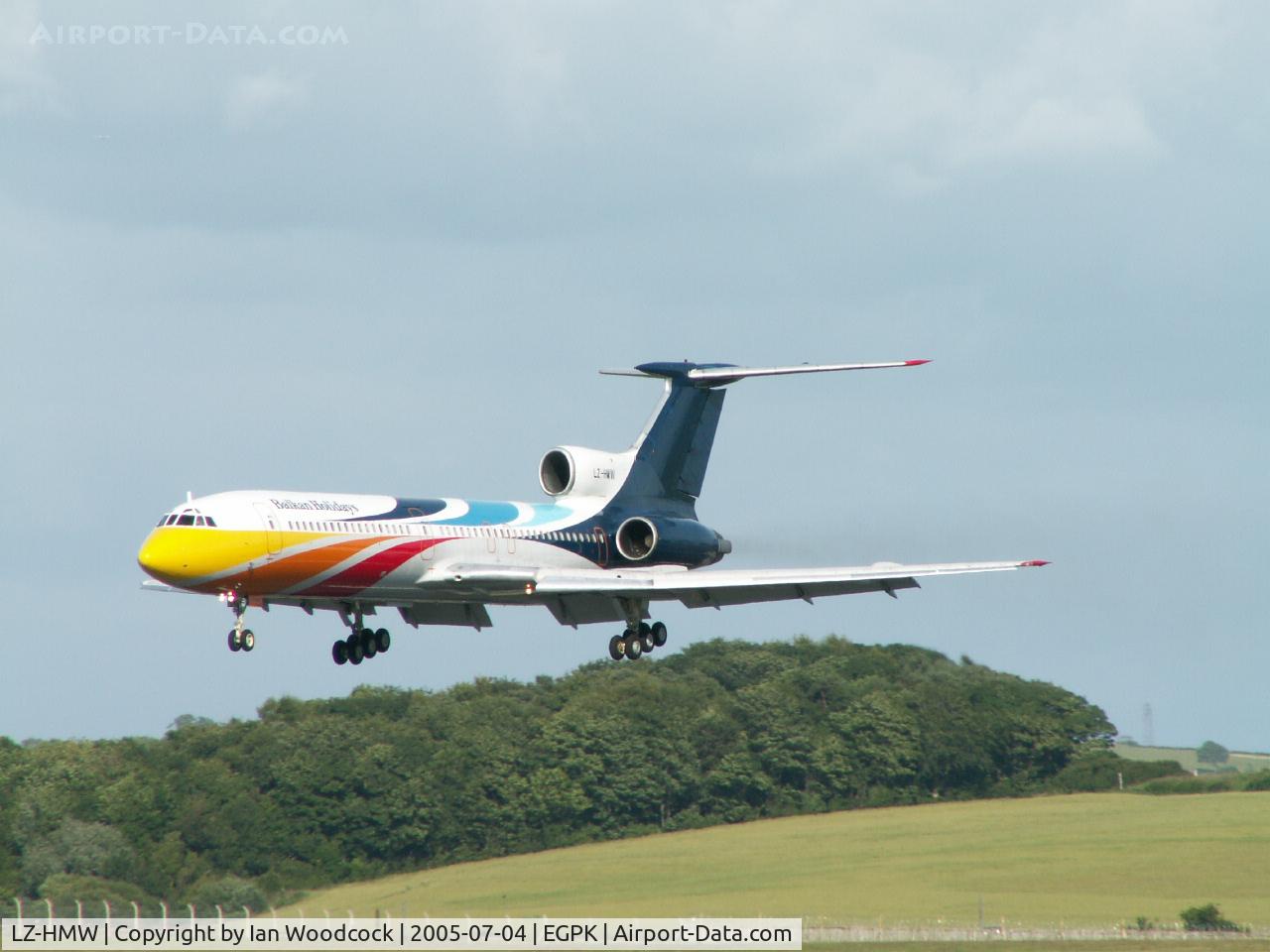 LZ-HMW, 1985 Tupolev Tu-154M C/N 85A707, Tupolev Tu-154m/Balkan/Prestwick