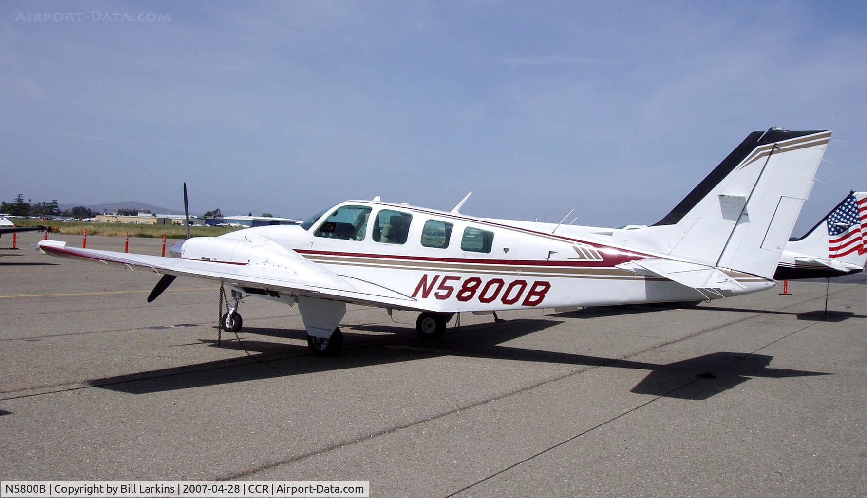 N5800B, 1981 Beech 58 Baron C/N TH-1317, In for Beech Pilot's Proficiency Program