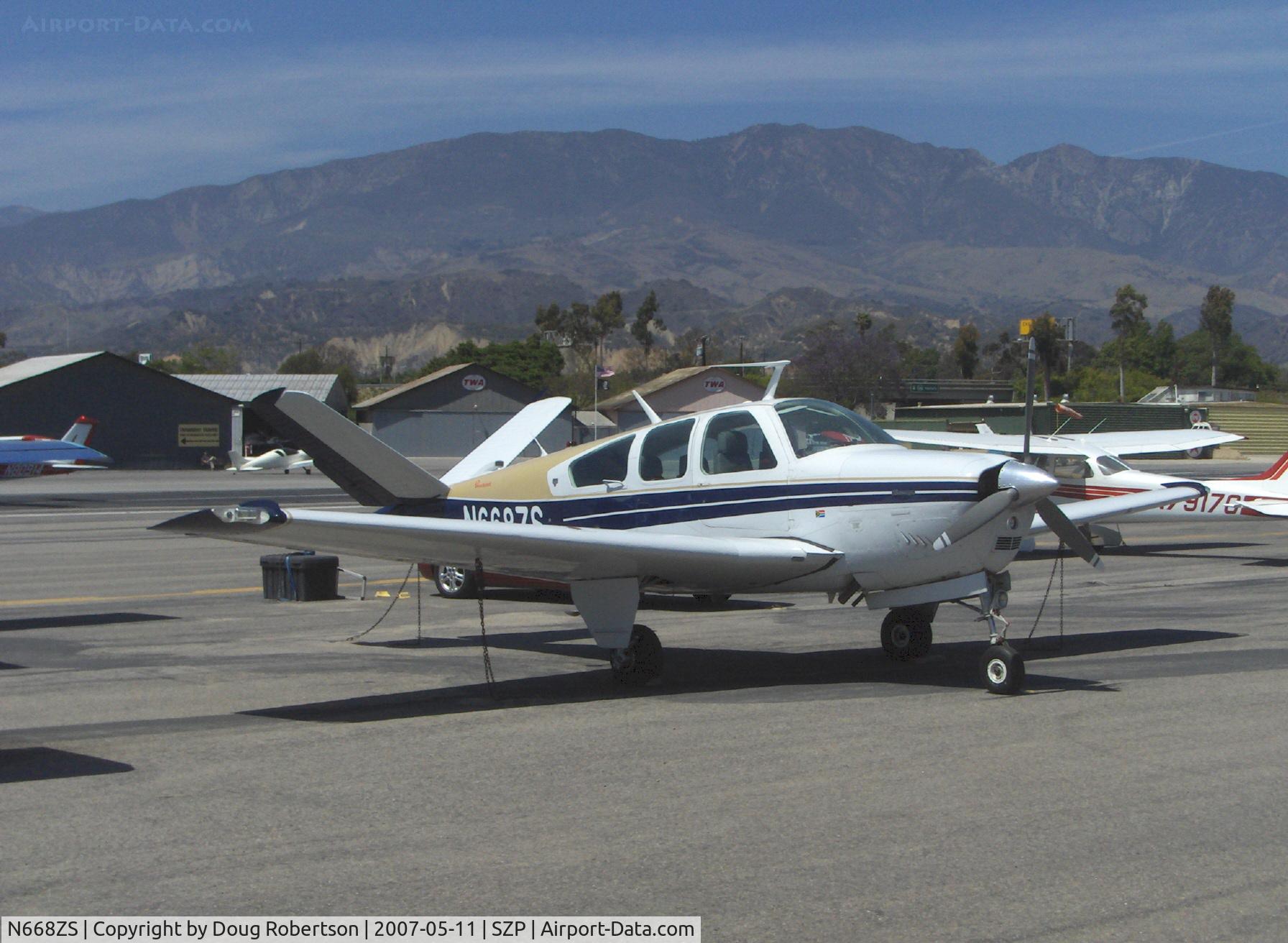 N668ZS, 1979 Beech V35B Bonanza C/N D-10258, 1979 Beech V35B BONANZA, Continental IO-520-B 285 Hp