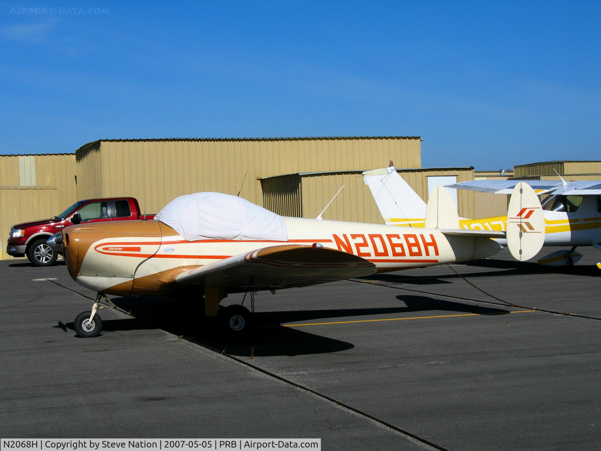 N2068H, 1946 Erco 415D Ercoupe C/N 2691, Locally-based 1946 Engineering & Design Ercoupe 415-D with cover  @ Paso Robles, CA