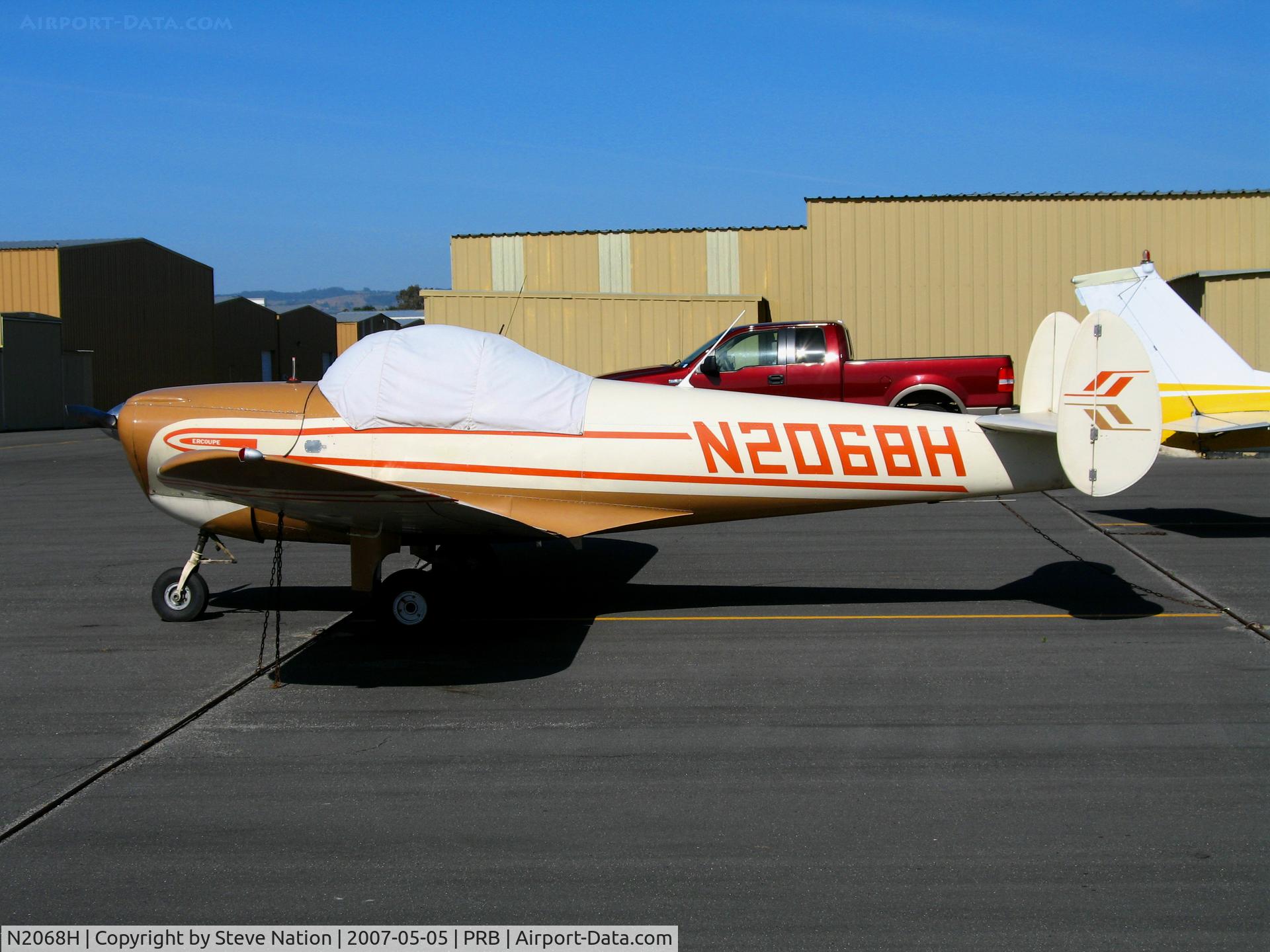 N2068H, 1946 Erco 415D Ercoupe C/N 2691, Locally-based 1946 Engineering & Design Ercoupe 415-D with cover  @ Paso Robles, CA