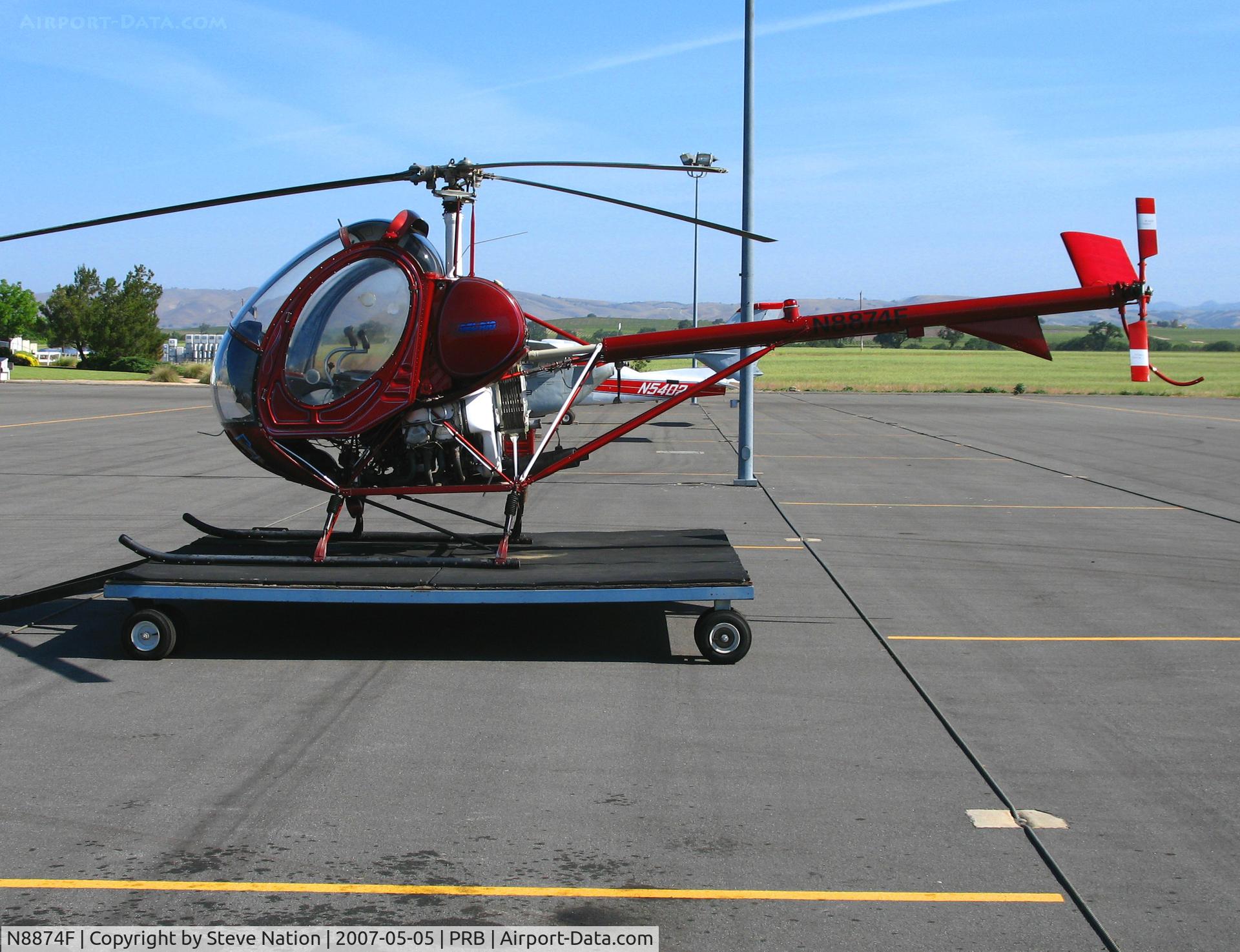 N8874F, 1963 Hughes 269A C/N 0239, Del Rio Aviation (titles) 1963 Hughes 269A @ Paso Robles, CA