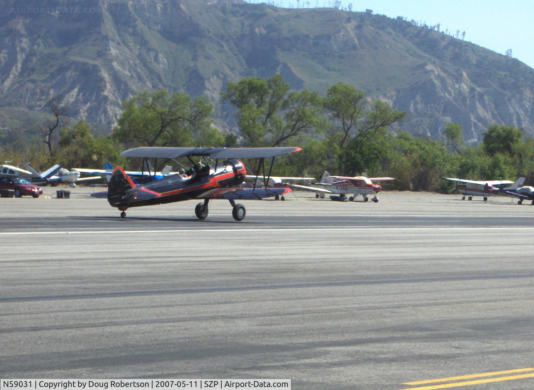 N59031, 1941 Boeing A75N1(PT17) C/N 75-3808, 1941 Boeing Stearman A75N1, Continental W670 220 Hp, takeoff roll Rwy 22