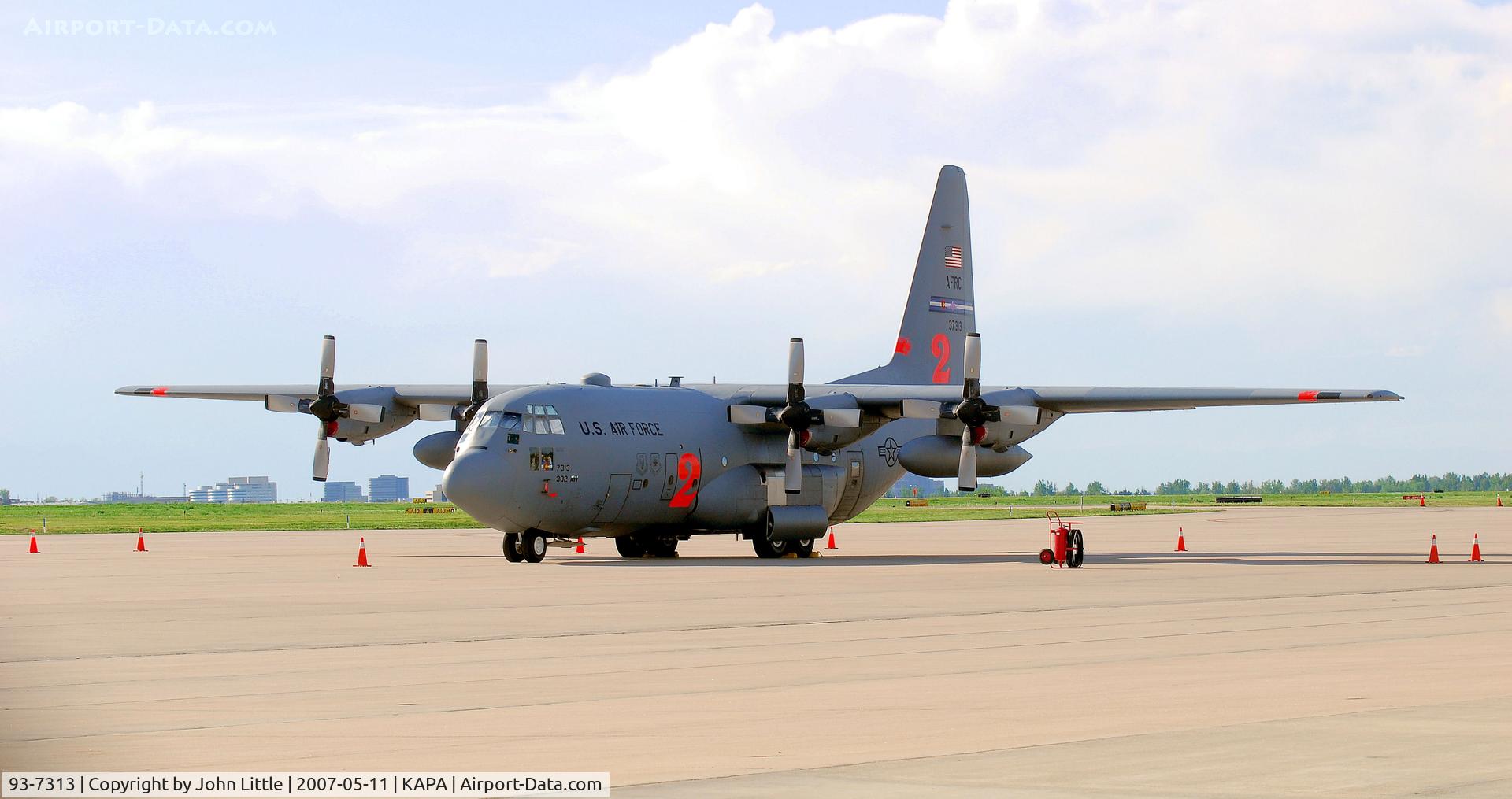 93-7313, 1993 Lockheed C-130H Hercules C/N 382-5378, C-130 at Signature Ramp Centennial