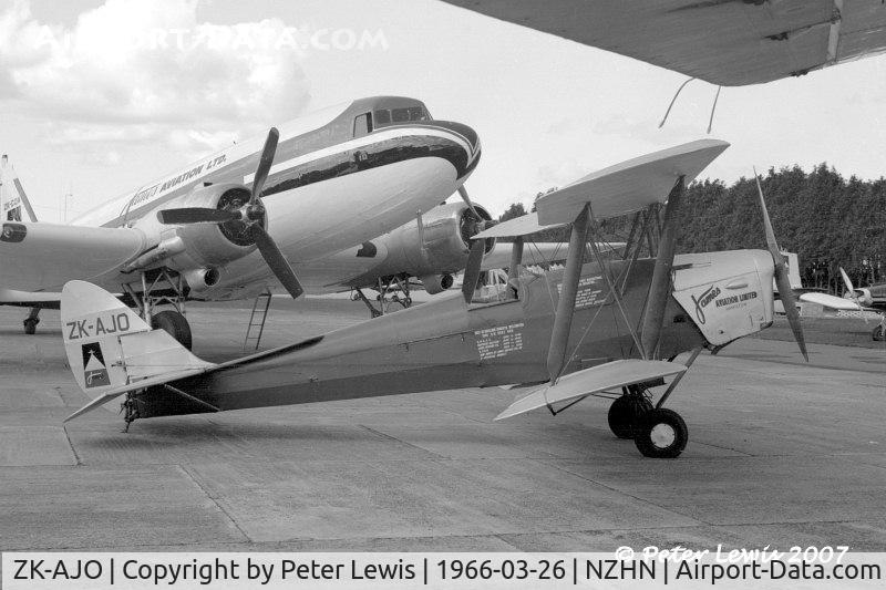 ZK-AJO, 1941 De Havilland Australia DH-82A Tiger Moth C/N DHA489, exhibited by James Aviation as a flying museum piece