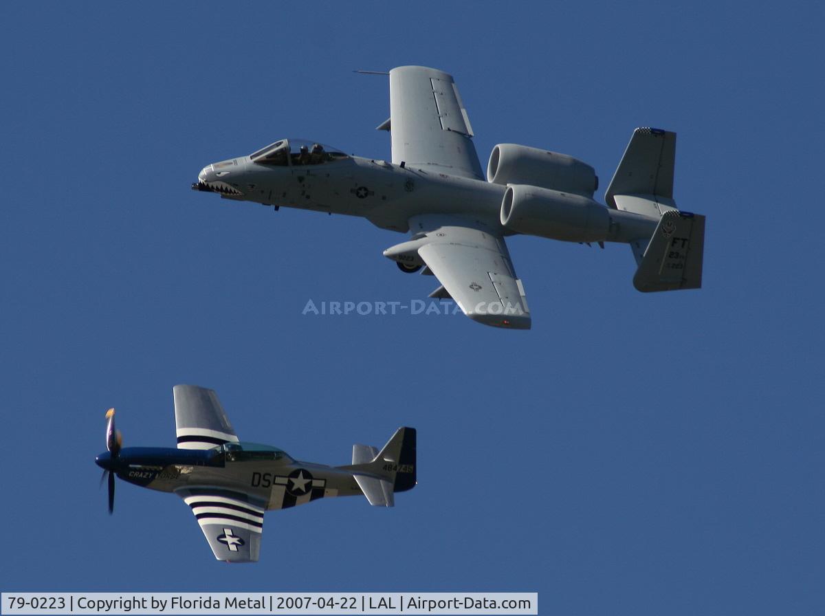 79-0223, 1979 Fairchild Republic A-10A Thunderbolt II C/N A10-0487, A-10 and P-51
