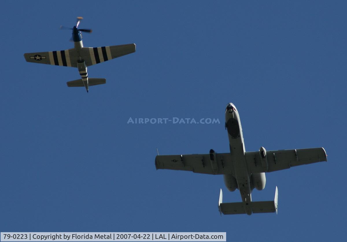 79-0223, 1979 Fairchild Republic A-10A Thunderbolt II C/N A10-0487, A-10 and P-51