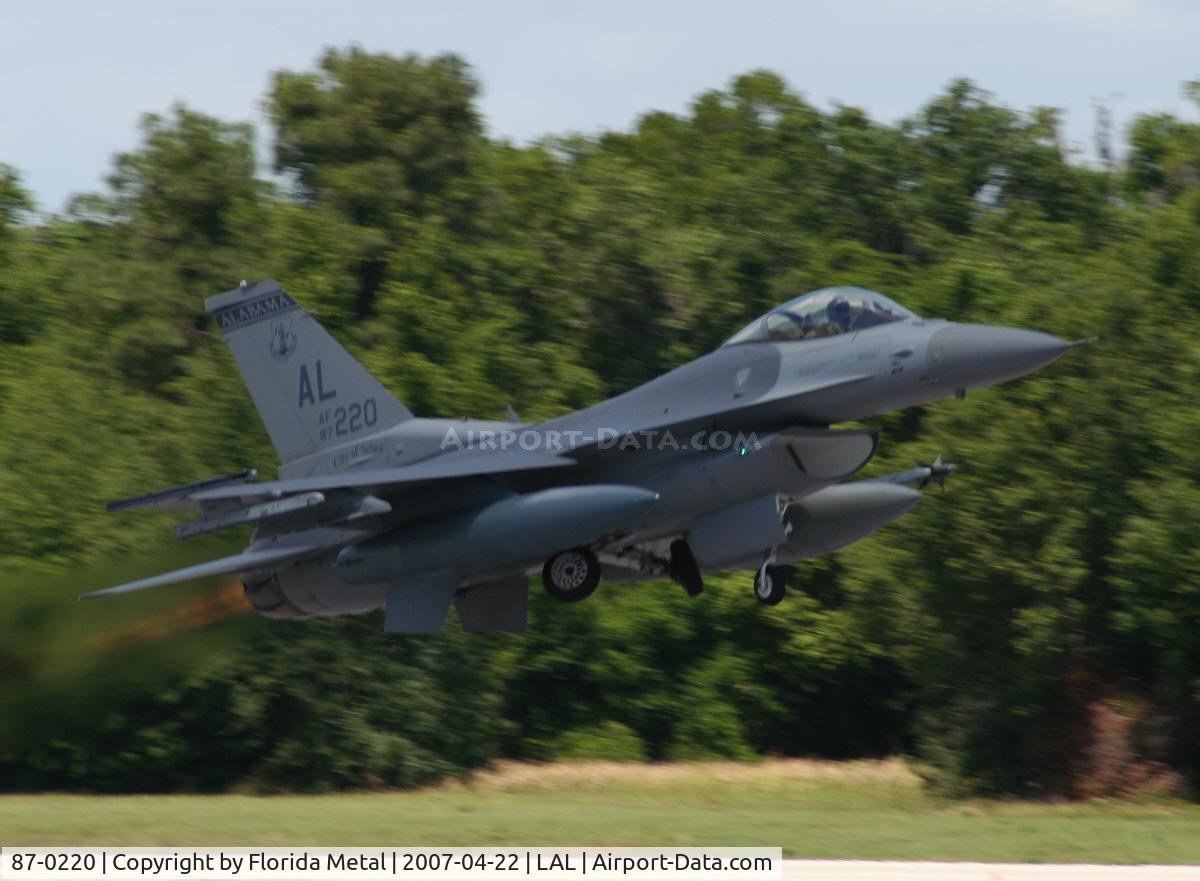 87-0220, 1987 General Dynamics F-16C Fighting Falcon C/N 5C-481, F-16