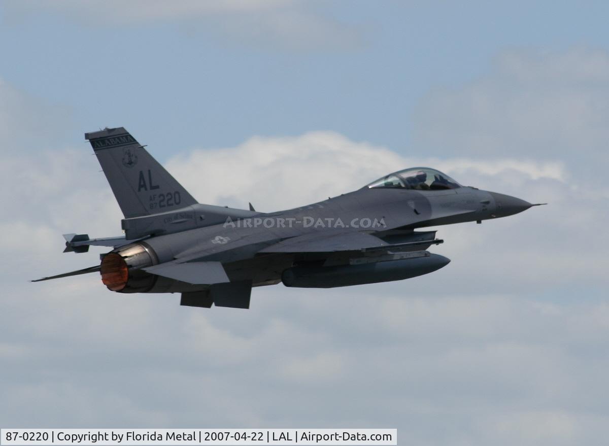 87-0220, 1987 General Dynamics F-16C Fighting Falcon C/N 5C-481, F-16