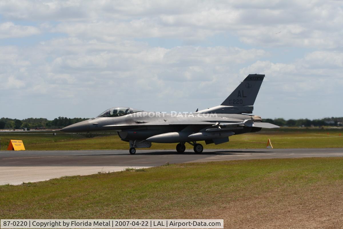 87-0220, 1987 General Dynamics F-16C Fighting Falcon C/N 5C-481, F-16