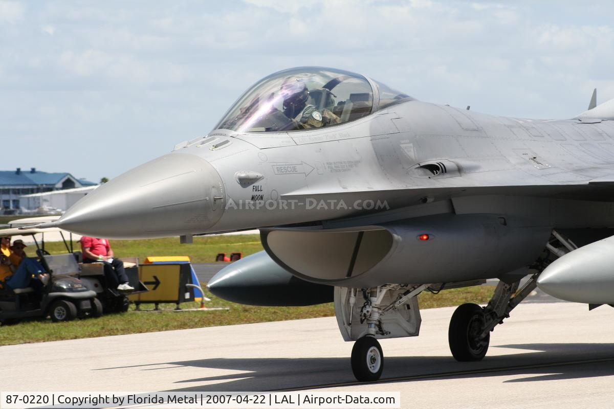87-0220, 1987 General Dynamics F-16C Fighting Falcon C/N 5C-481, F-16