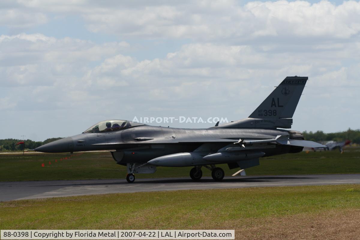 88-0398, 1988 General Dynamics F-16C Fighting Falcon C/N 5C-612, F-16