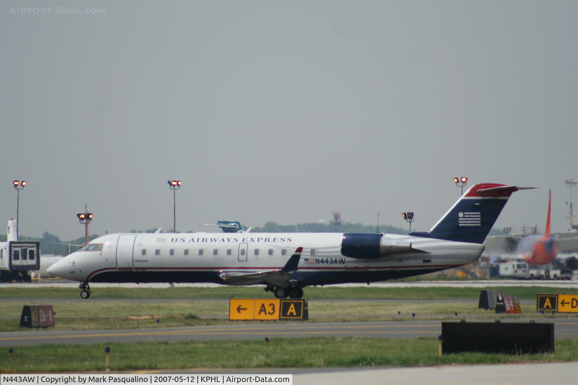 N443AW, 2003 Bombardier CRJ-200LR (CL-600-2B19) C/N 7781, CL-600-2B19
