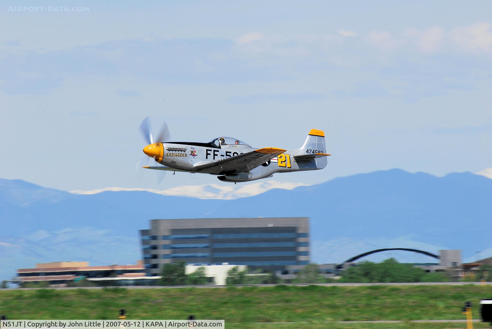 N51JT, 1946 North American P-51D Mustang C/N 122-41122 (44-74582), Progressive shots of Mustang take-Off