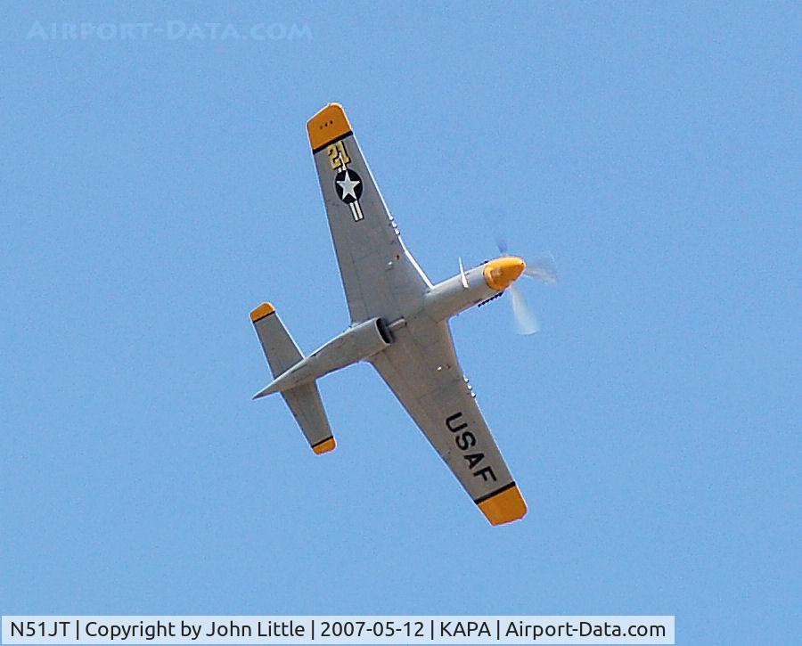 N51JT, 1946 North American P-51D Mustang C/N 122-41122 (44-74582), Mid field turn out, back around for landing
