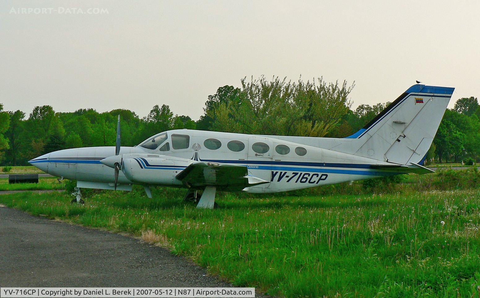 YV-716CP, 1977 Cessna 421C Golden Eagle Golden Eagle C/N 421C-0328, Imagine my surprise when I found this Venezuelan-registered 1977 Golden Eagle on the periphery of a central New Jersey GA airport!  How did she get here?  Will she fly again?