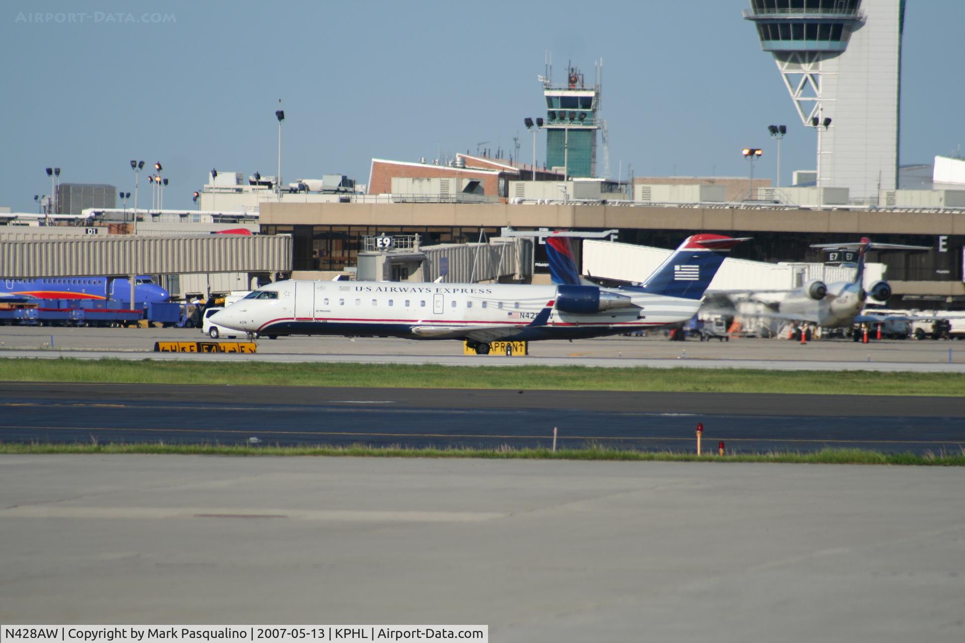 N428AW, 2002 Bombardier CRJ-200LR (CL-600-2B19) C/N 7695, CL-600-2B19