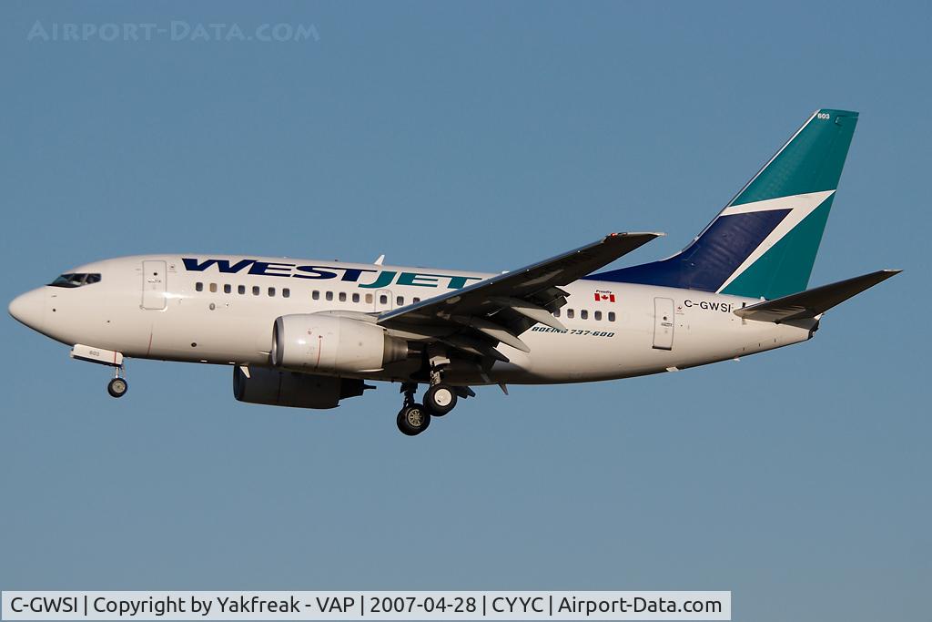 C-GWSI, 2005 Boeing 737-6CT C/N 34286, Westjet Boeing 737-600