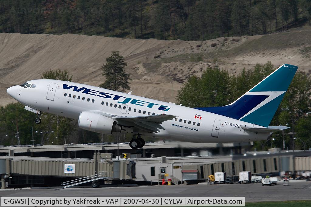 C-GWSI, 2005 Boeing 737-6CT C/N 34286, Westjet Boeing 737-600