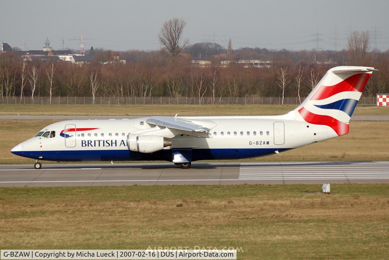 G-BZAW, 1999 British Aerospace Avro 146-RJ100 C/N E3354, Ready for take-off