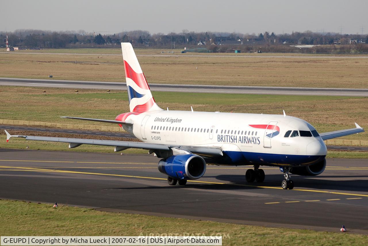 G-EUPD, 1999 Airbus A319-131 C/N 1142, Taxiing to the runway