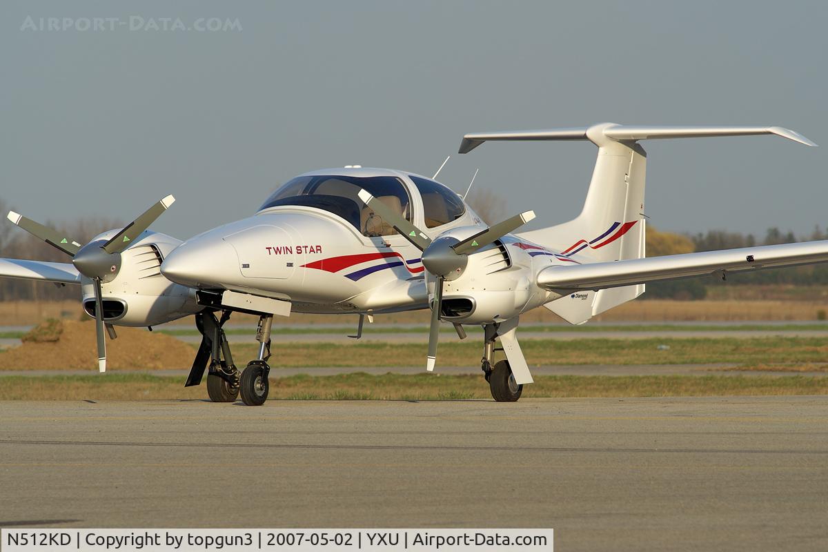 N512KD, 2007 Diamond DA-42 Twin Star C/N 42.AC052, Parked in front of Katana Kafe.