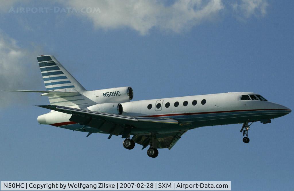 N50HC, Dassault Mystere Falcon 50 C/N 208, visitor