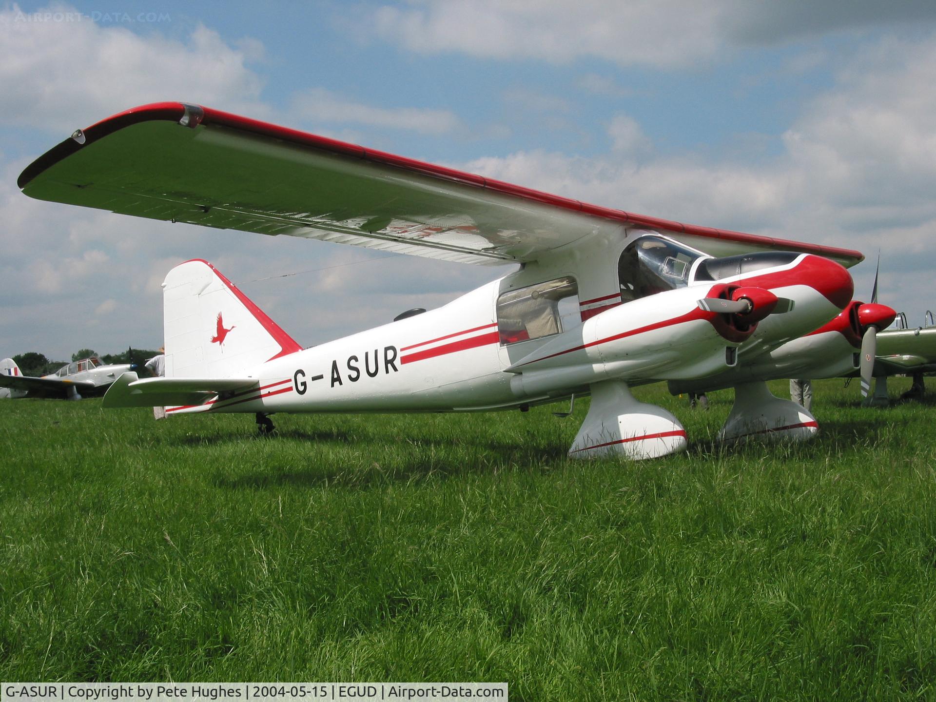 G-ASUR, 1964 Dornier Do-28A-1 C/N 3051, Dornier Do28 G-ASUR seen at the GVFWE at Abingdon, one of my favourite aircraft since I first saw it in 1965 demonstrating amazing short-field take off from the Isles of Scilly