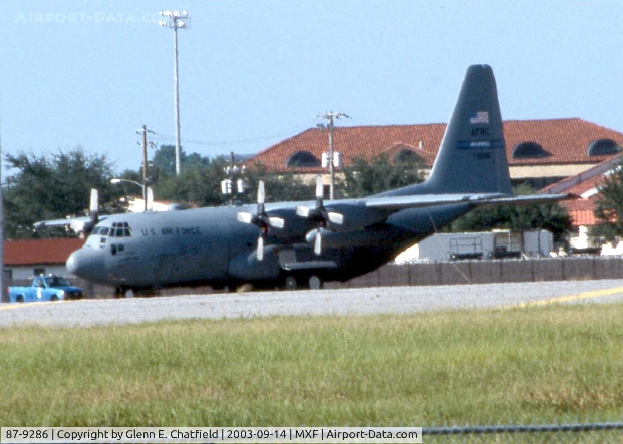 87-9286, 1987 Lockheed C-130H Hercules C/N 382-5127, C-130H shot from highway using 600mm lens with 2X teleconverter.  Long distance!