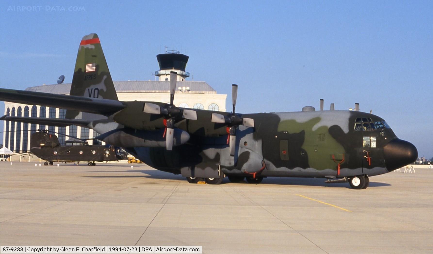87-9288, 1987 Lockheed C-130H Hercules C/N 382-5129, C-130H from Air Force Reserve in for an air show