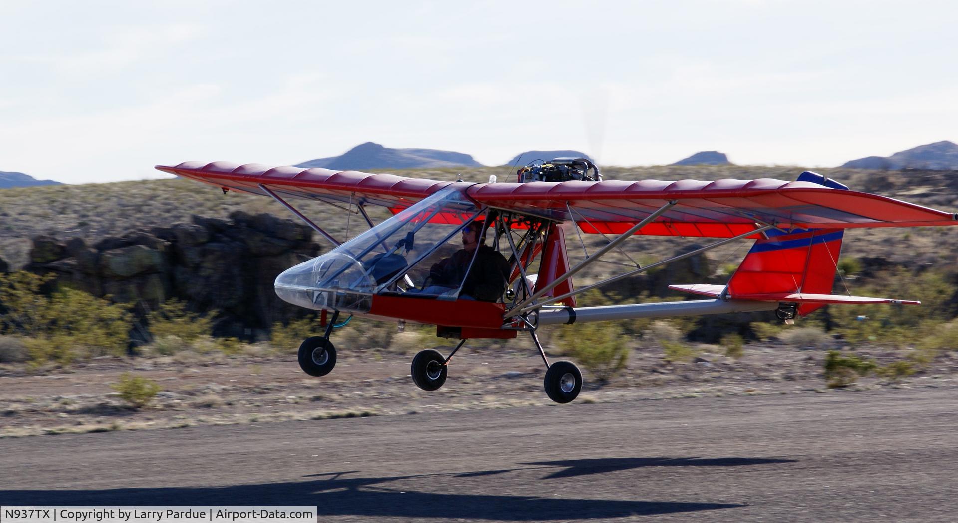 N937TX, 1999 Rans S-12XL Airaile C/N 03990872, Takeoff Big Bend Ranch