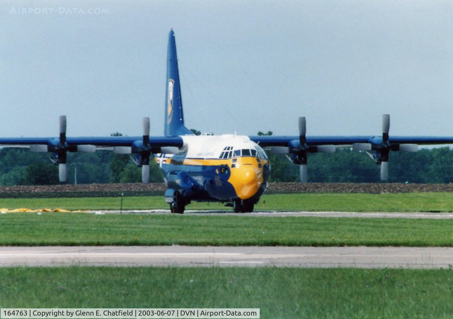 164763, 1992 Lockheed C-130T Hercules C/N 382-5258, Blue Angels support plane at Quad Cities Air Show