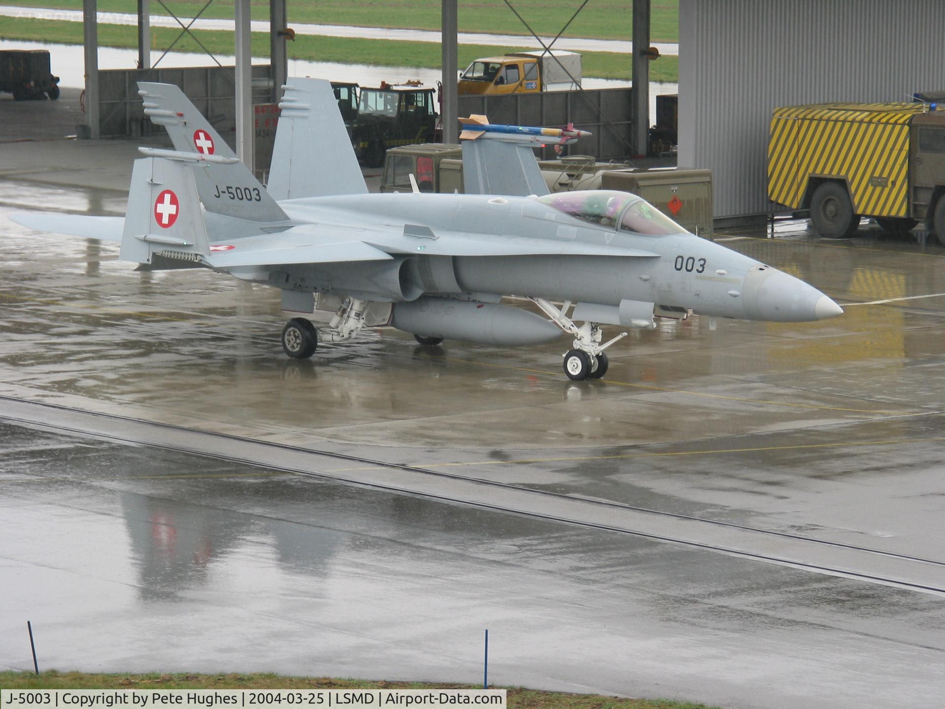 J-5003, 1997 McDonnell Douglas F/A-18C Hornet C/N 1319, Swiss Air Force F/A18 at Dubendorf air base near Zurich