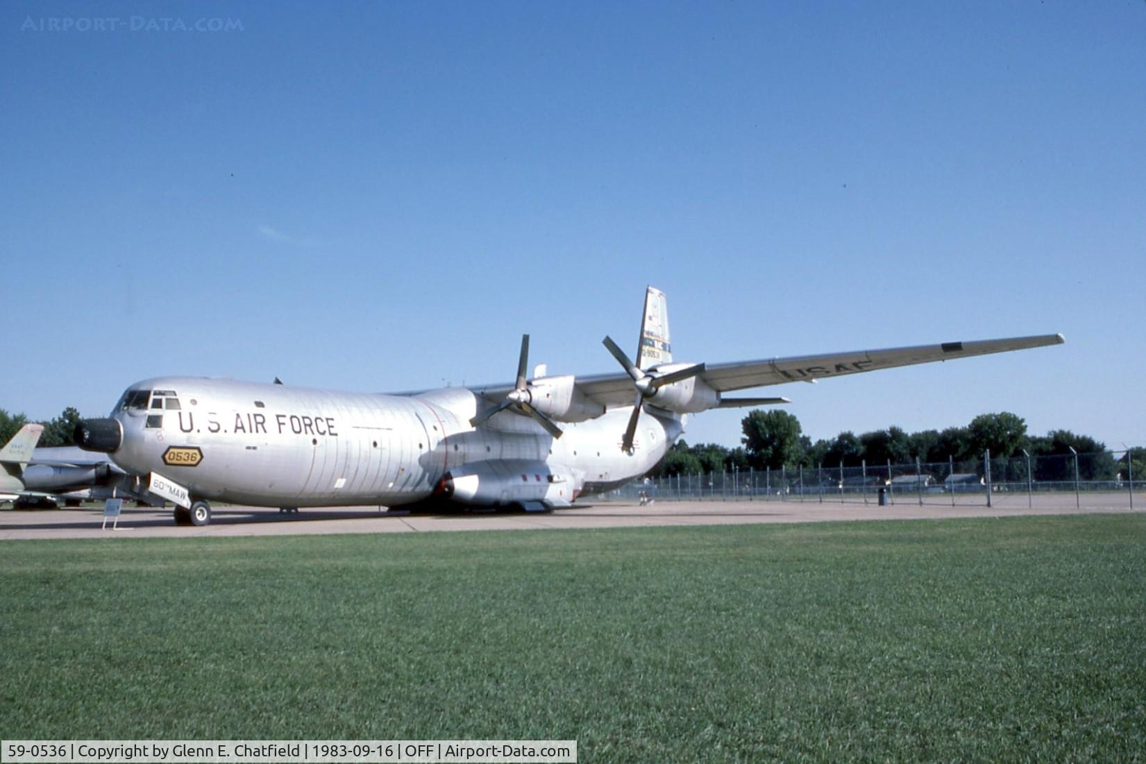 59-0536, 1961 Douglas C-133B-DL Cargomaster C/N 45587, C-133B at the old Strategic Air & Space Command Museum