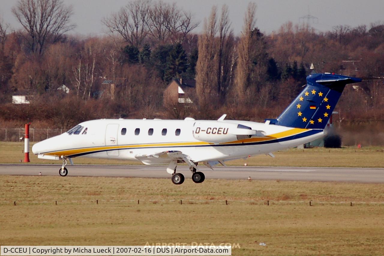 D-CCEU, 1990 Cessna 650 Citation III C/N 650-0190, Seconds before touch-down