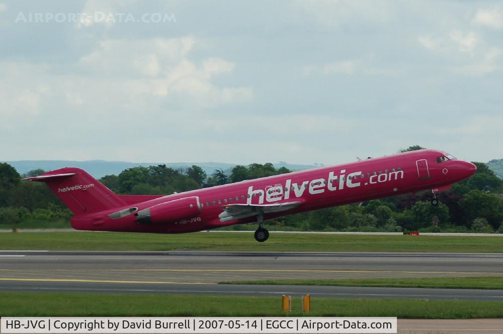 HB-JVG, 1993 Fokker 100 (F-28-0100) C/N 11478, Helvetic - Taking off