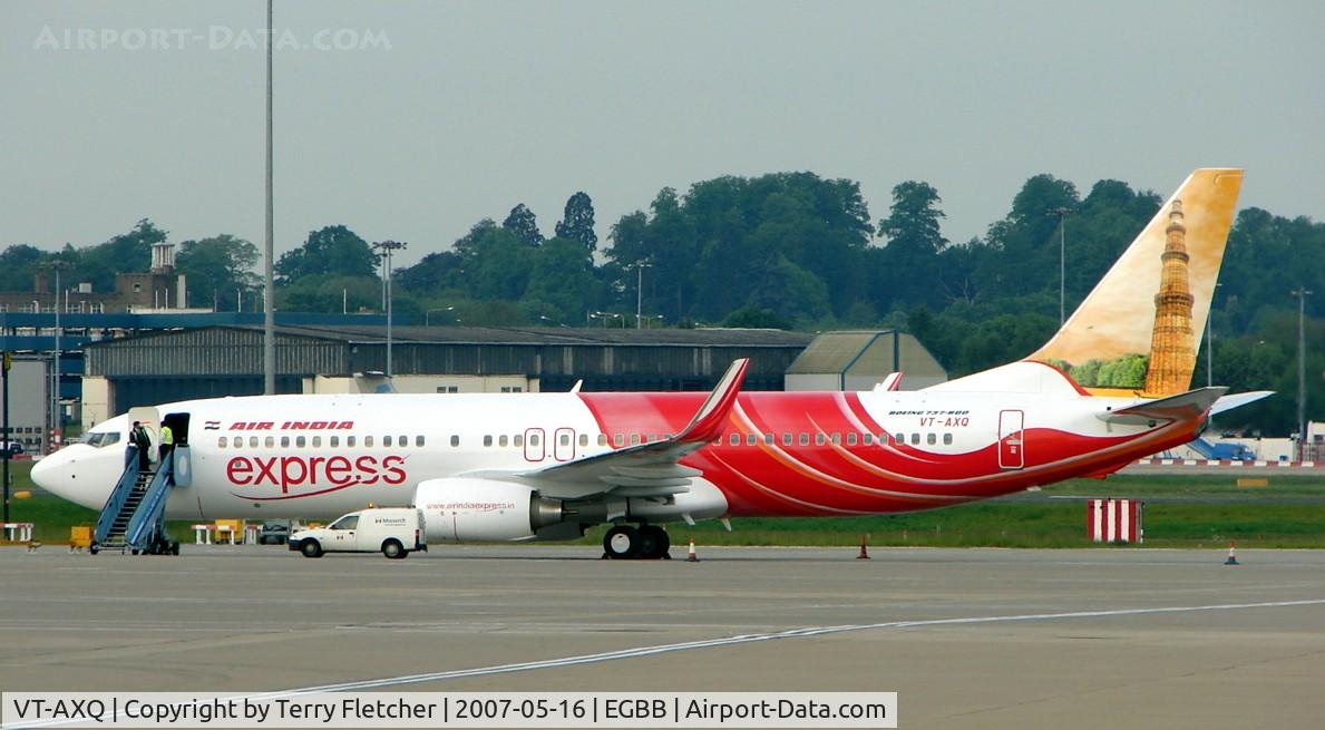 VT-AXQ, 2007 Boeing 737-8HJ C/N 36329, Boeing 737-8HJ