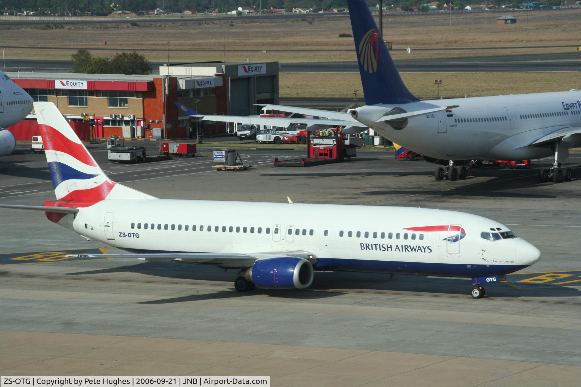 ZS-OTG, 1992 Boeing 737-436 C/N 25840, Boeing 37 at JNB