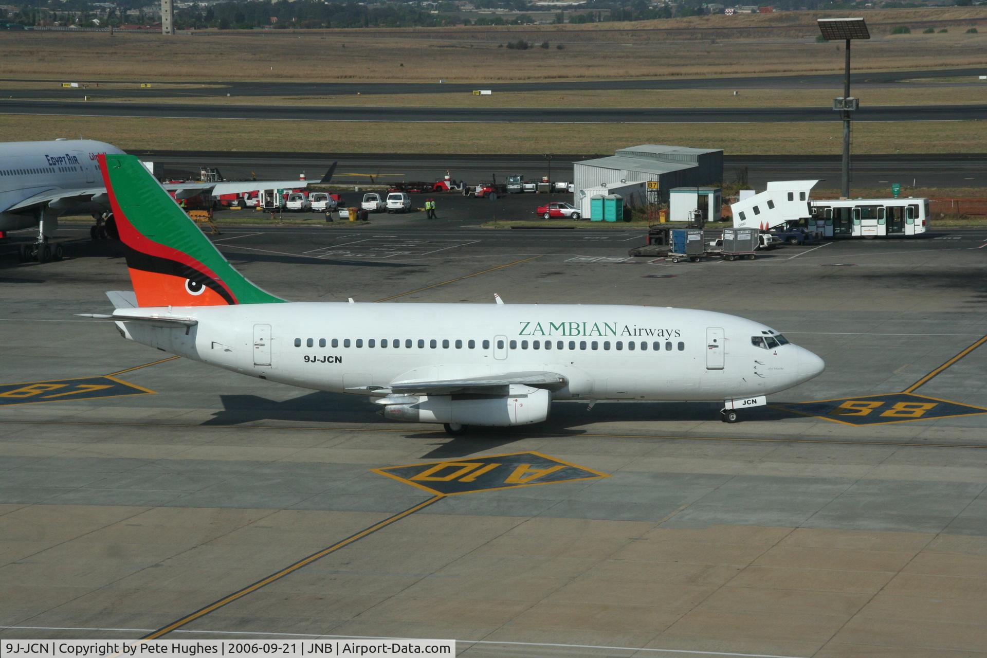 9J-JCN, 1982 Boeing 737-244 C/N 22588, Zambian Airways Boeing 737 at JNB