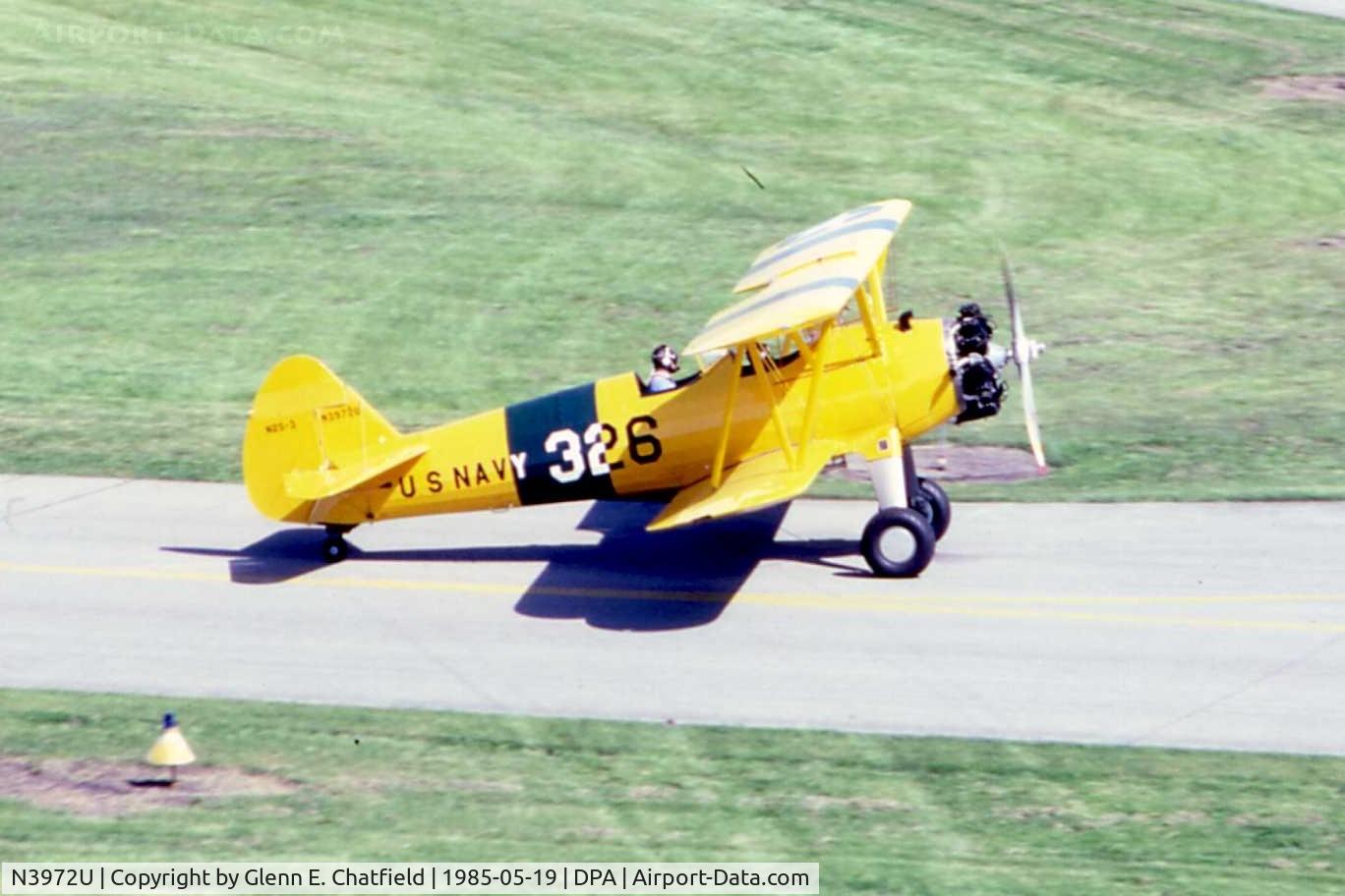 N3972U, Boeing 75 C/N AR-26, Taxiing by the control tower