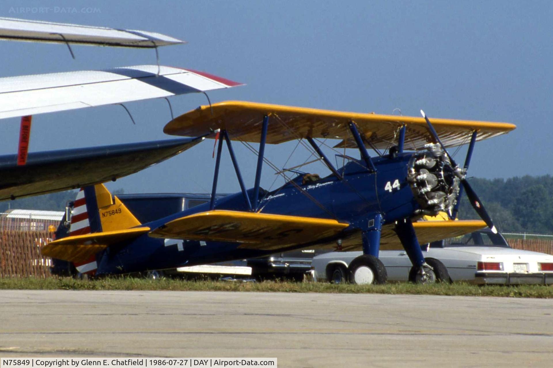 N75849, 1943 Boeing E75 C/N 75-8541, N2S-5 at the Dayton International Air Show