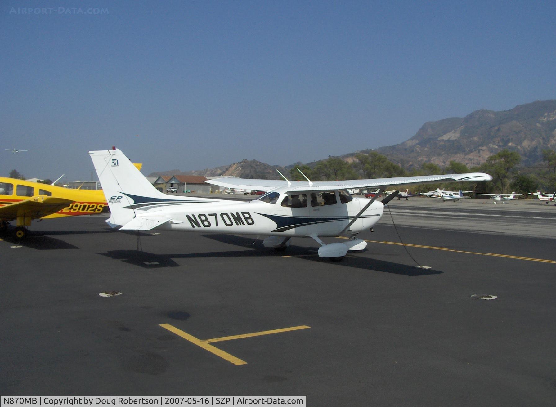 N870MB, 2004 Cessna 172S C/N 172S9725, 2004 Cessna 172S SKYHAWK II SP, Lycoming IO-360-L2A 180 Hp