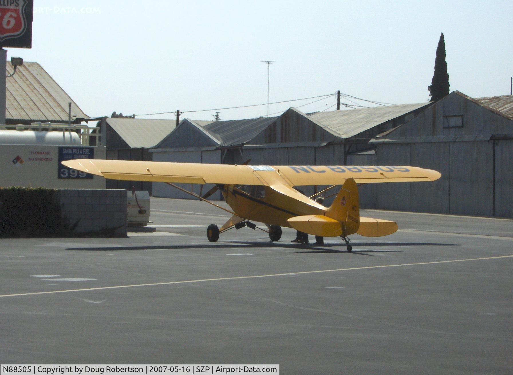 N88505, Piper J3C-65 Cub Cub C/N 16129, Piper J3C-65 CUB, Continental C65 65 Hp, refueling