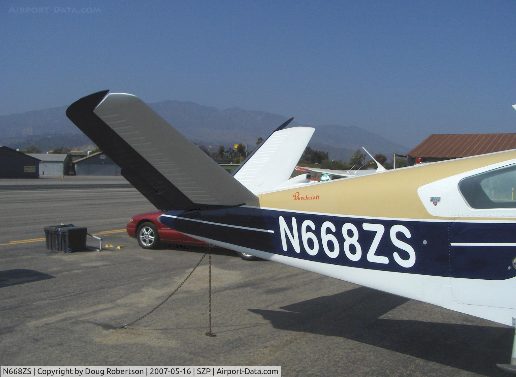 N668ZS, 1979 Beech V35B Bonanza C/N D-10258, 1979 Beech V35B BONANZA, Continental IO-520-B 285 Hp, vee tail ruddervators